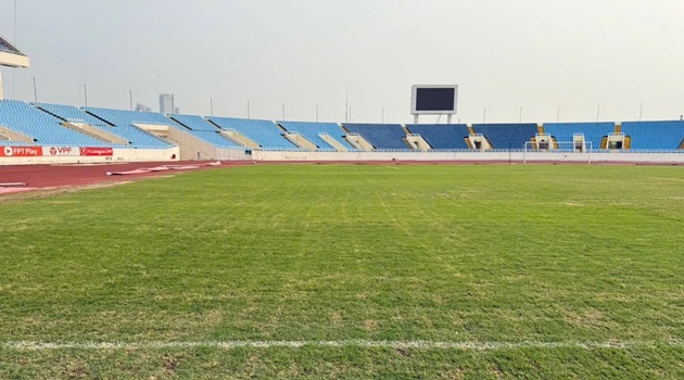 Chất lượng mặt cỏ sân Mỹ Đình được cải thiện đáng kể